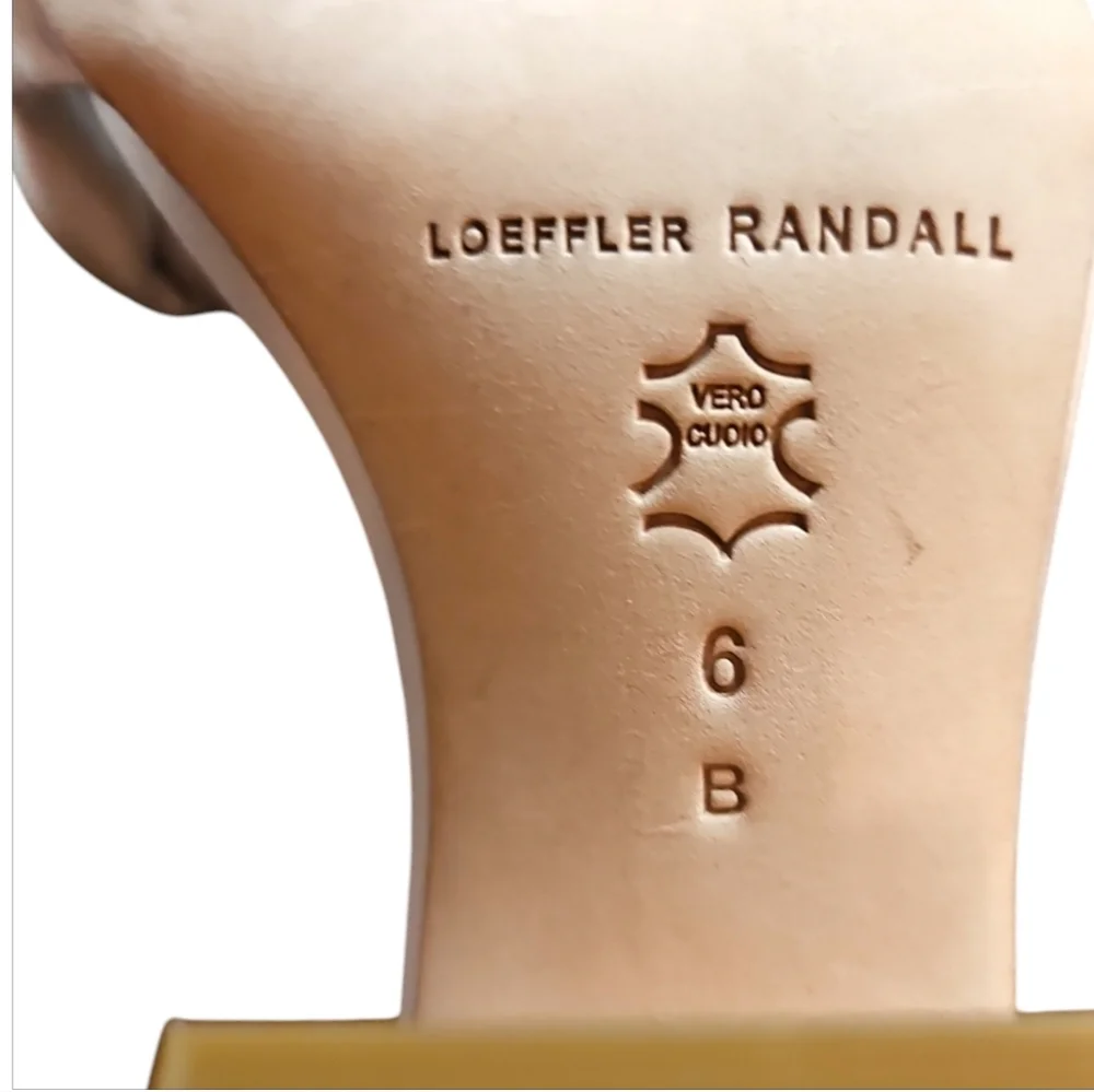 LOEFFLER RANDALL | Cream Satin Braided Strap Block Heel Sandals 6